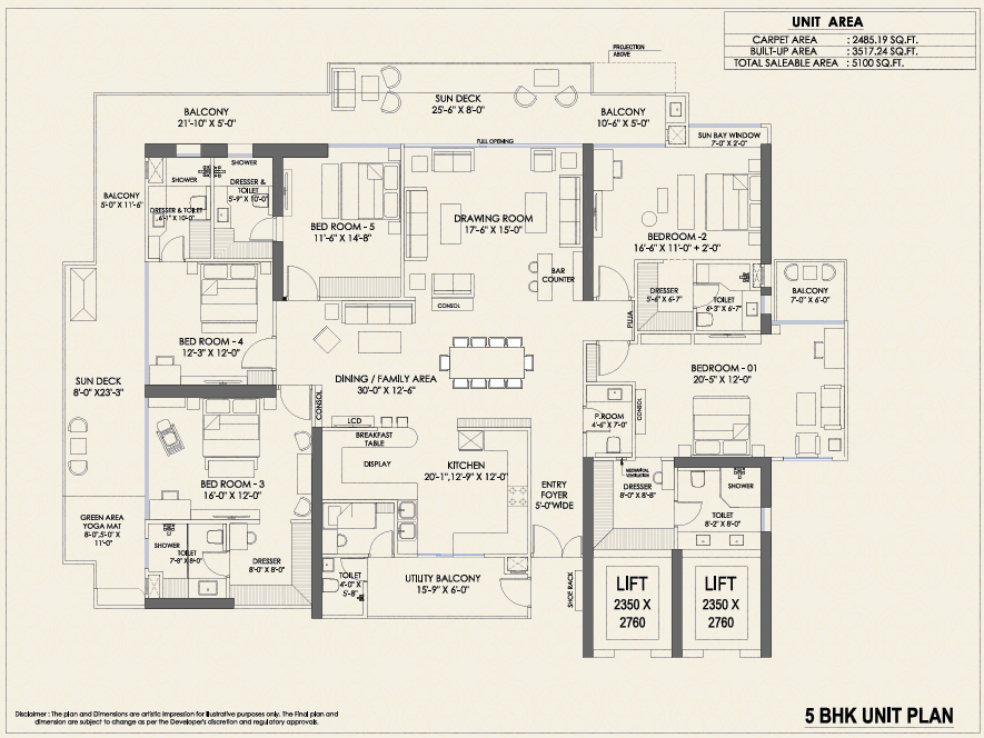 4 BHK layout